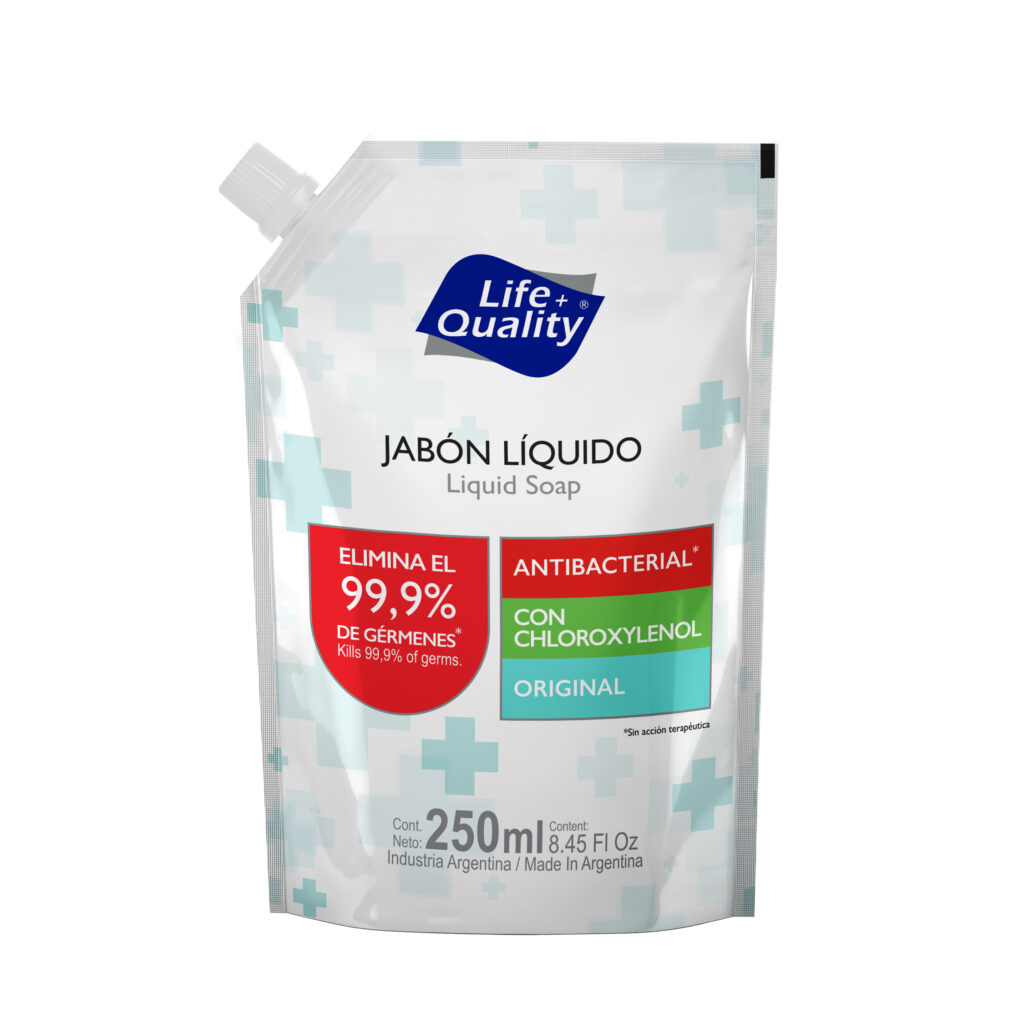 Life+Quality - Jabón Líquido con Chloroxylenol Original Doypack x 250 ml