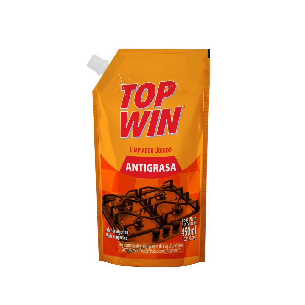 Top Win - Limpiador Líquido Antigrasa Doypack x 500 ml