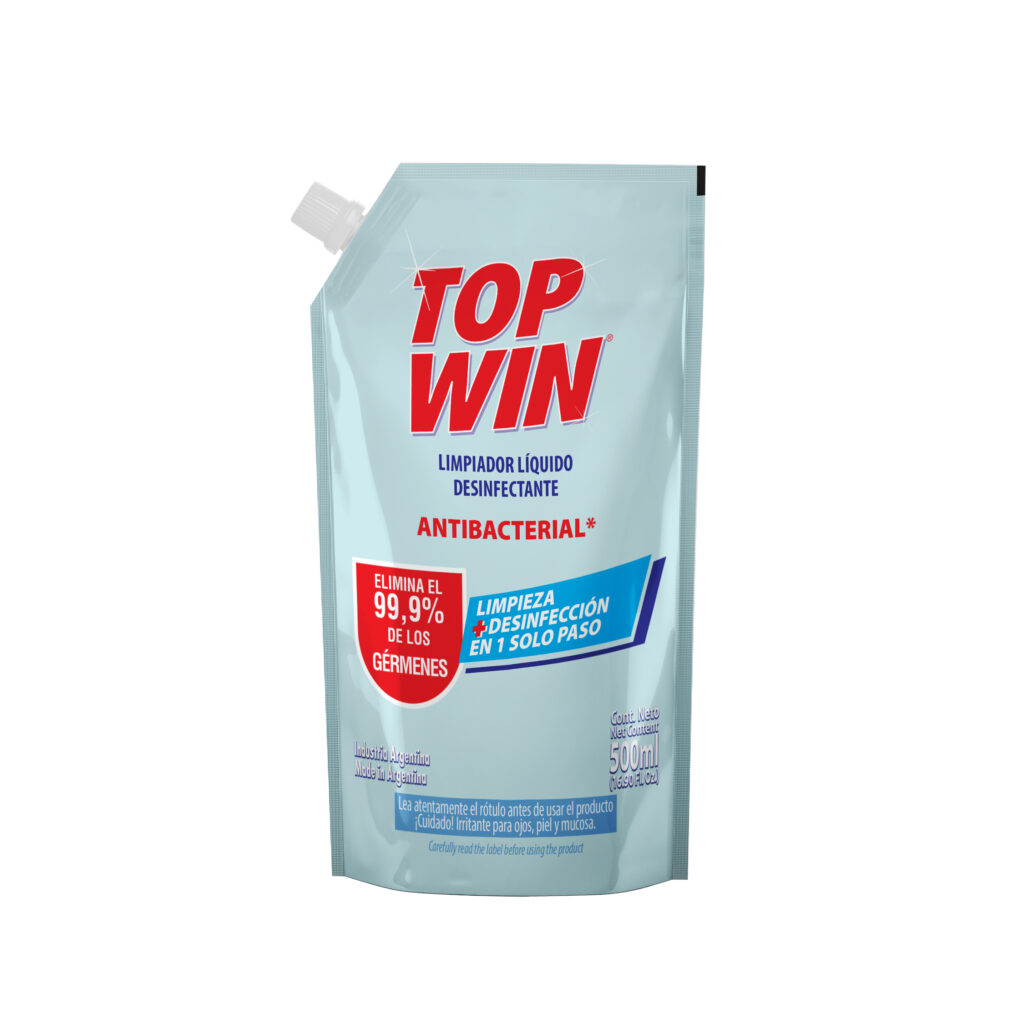 Top Win - Limpiador Líquido Desinfectante Doypack x 500 ml