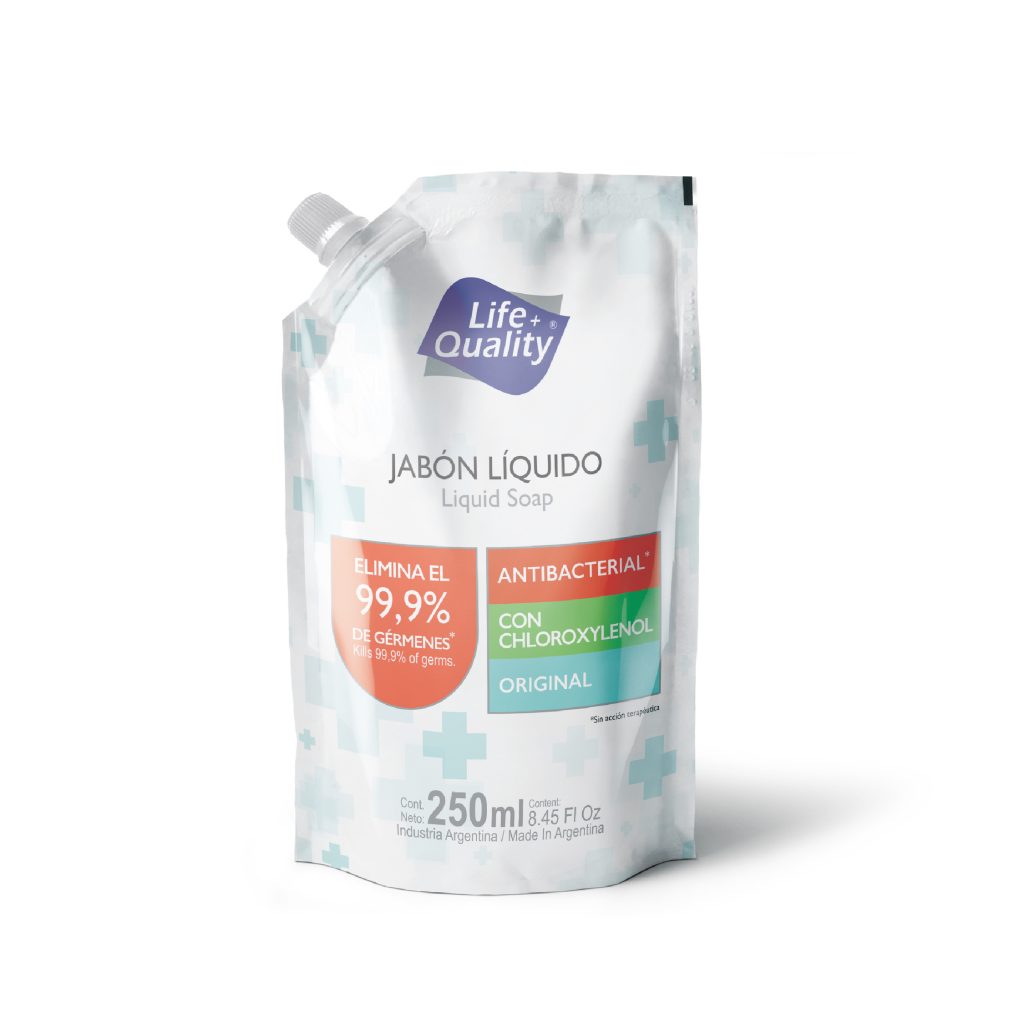 Life+Quality - Jabón Líquido con Chloroxylenol Original Doypack x 250 ml