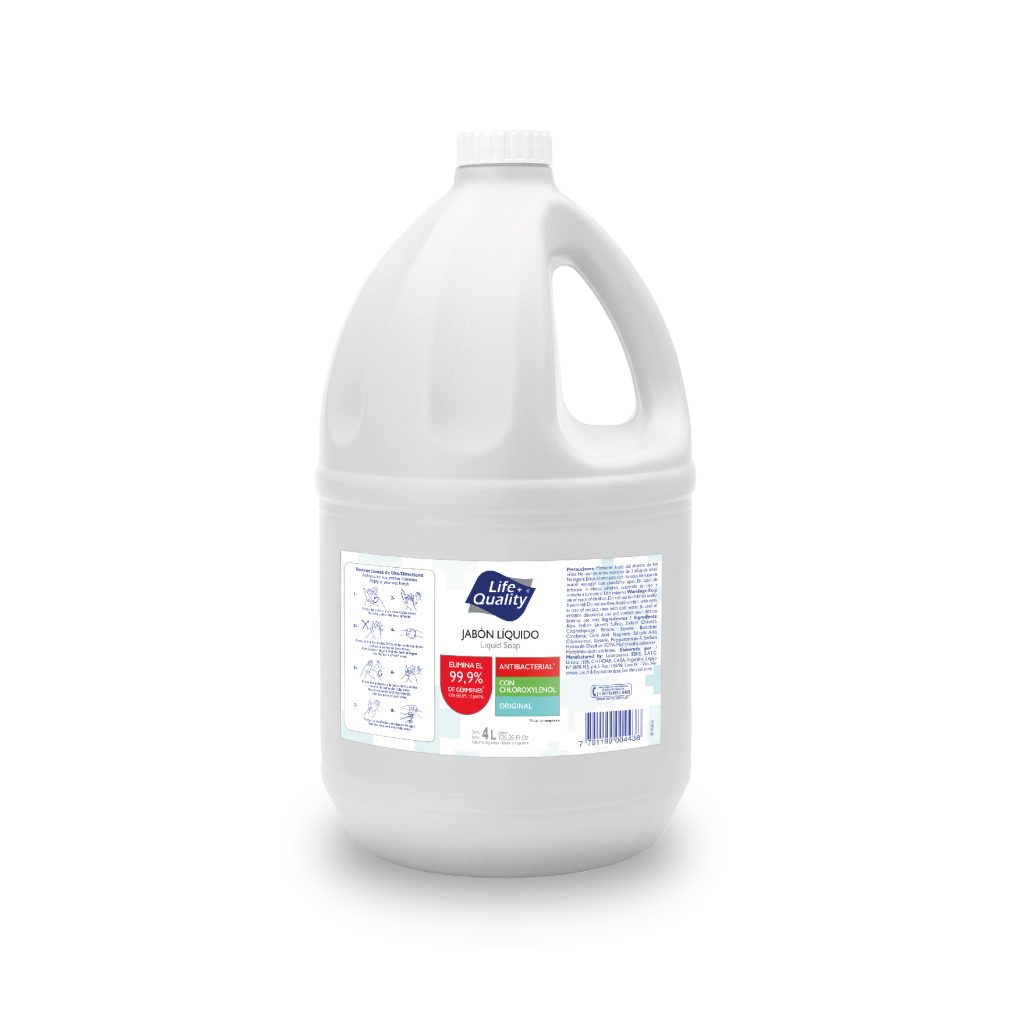 Life+Quality - Jabón Líquido con Chloroxylenol Original x 4 L