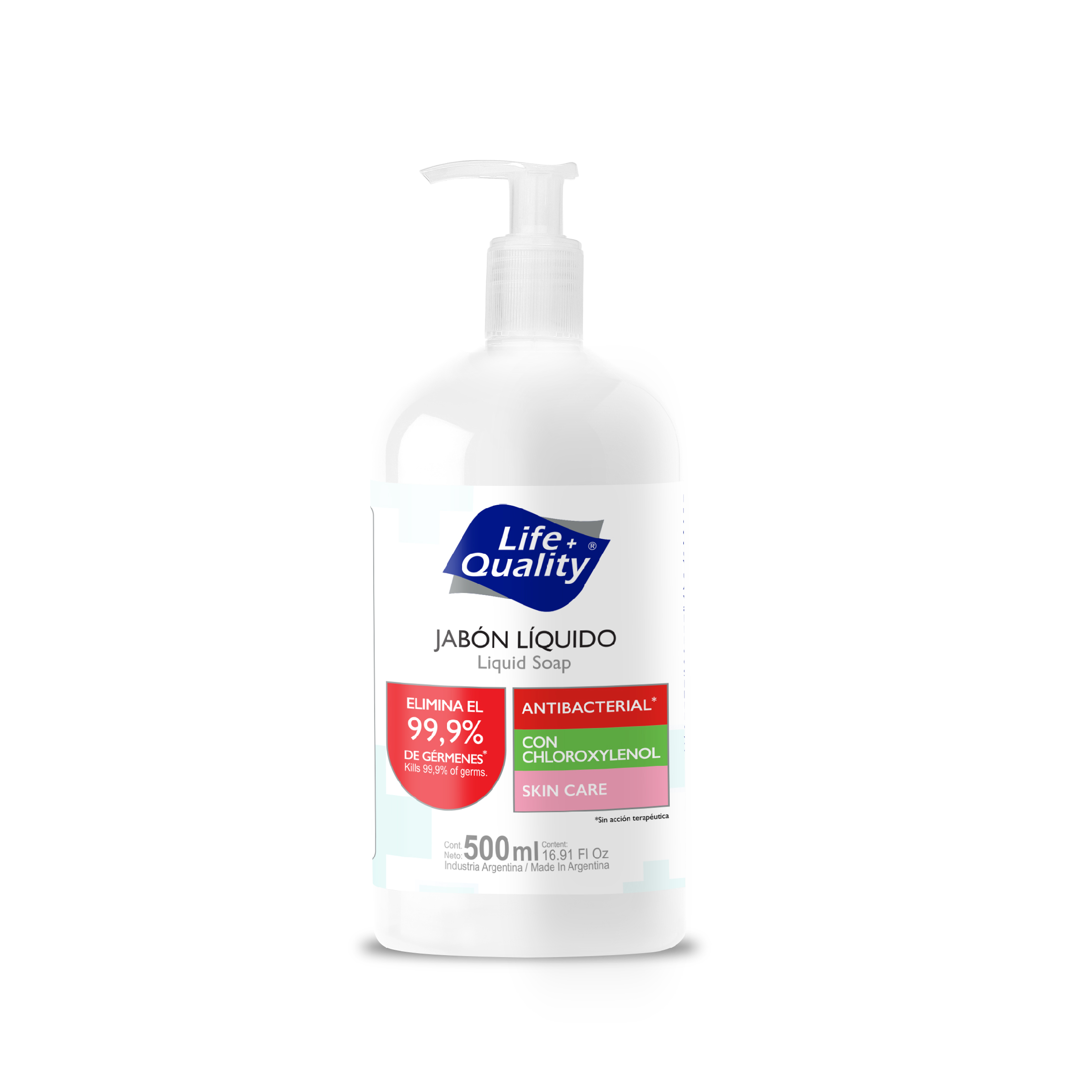 Life+Quality - Jabón Líquido con Chloroxylenol Skin Care x 500 ml