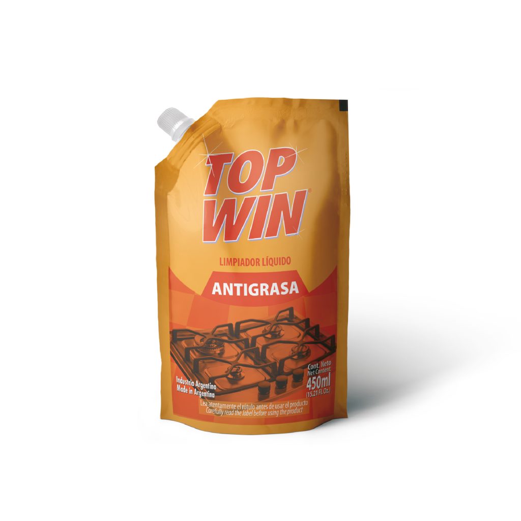 Top Win - Limpiador Líquido Antigrasa Doypack x 500 ml