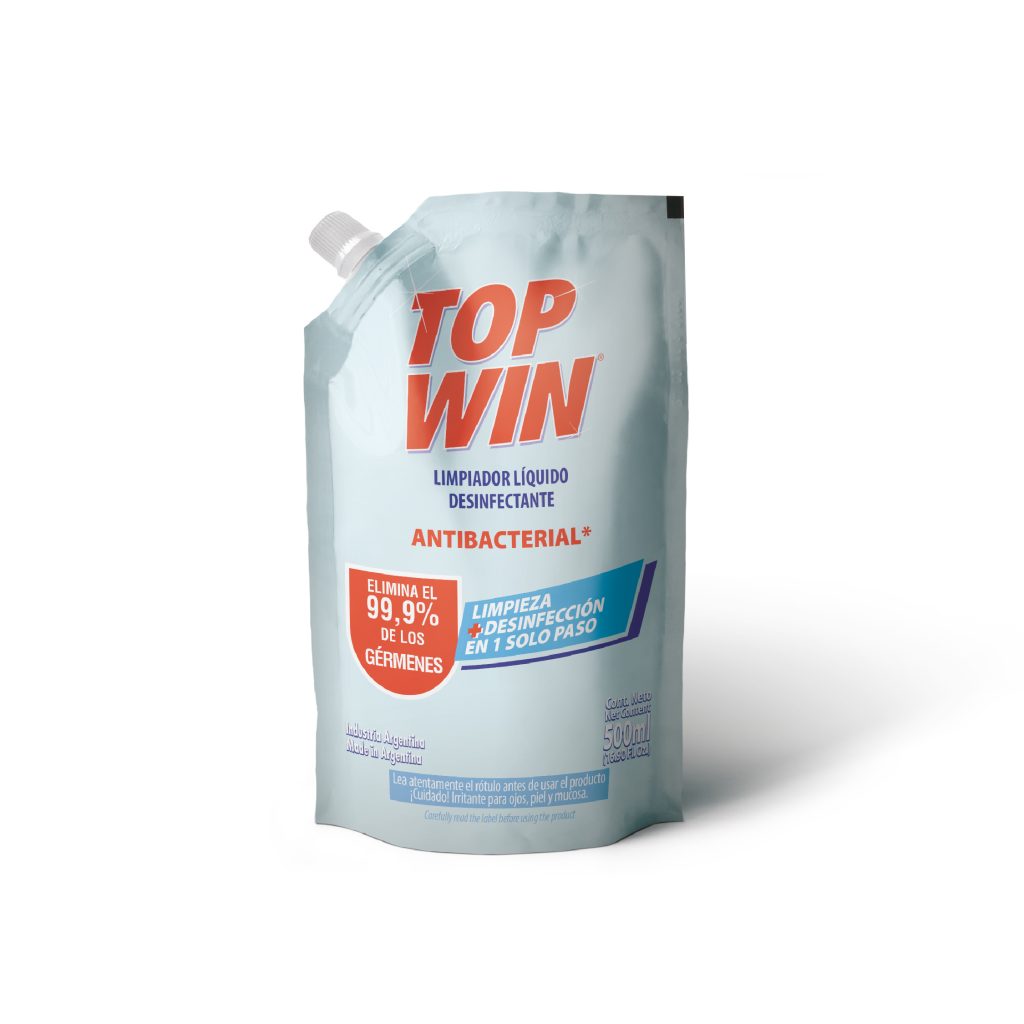 Top Win - Limpiador Líquido Desinfectante Doypack x 500 ml