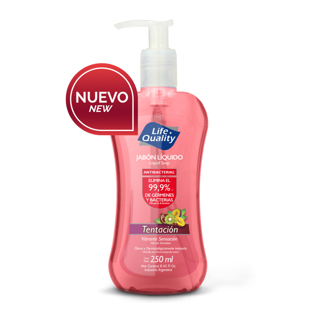 Life+Quality Jabón Líquido Antibacterial Tentación x 250 ML